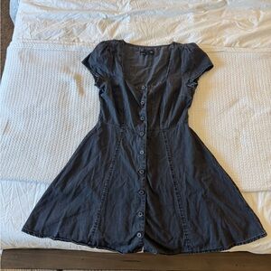 Women's Black Button-Down Dress